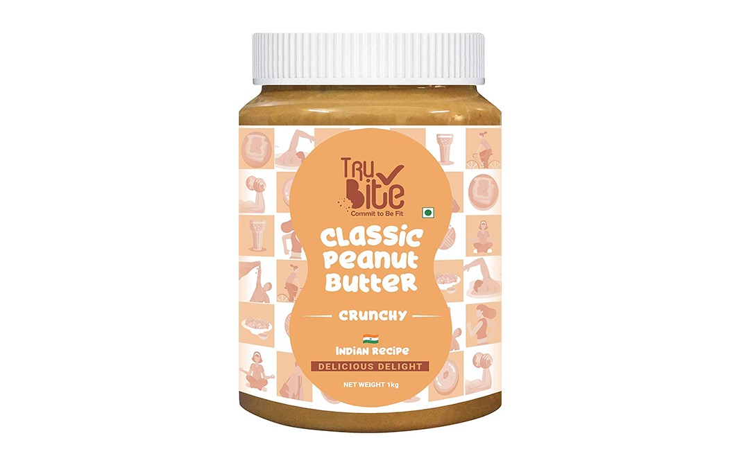 Trubite Classic Peanut Butter Crunchy   Plastic Jar  1 kilogram
